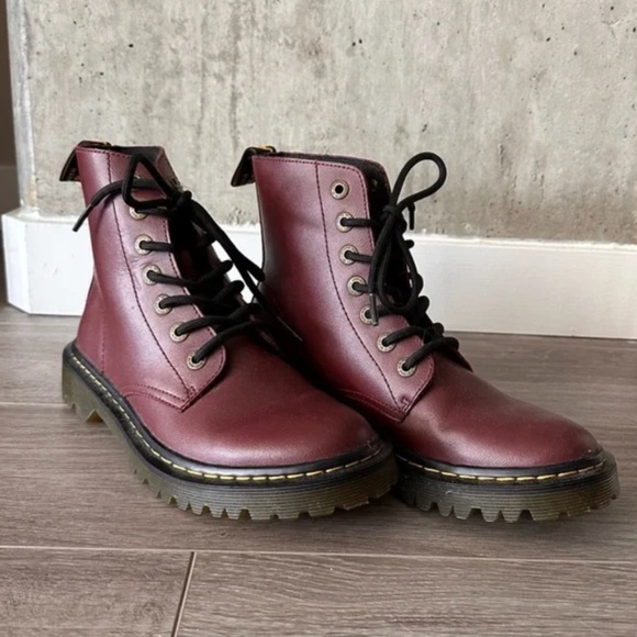 Dr. Martens Shoes - Dr. Martens Maroon 1460 Ankle Boot